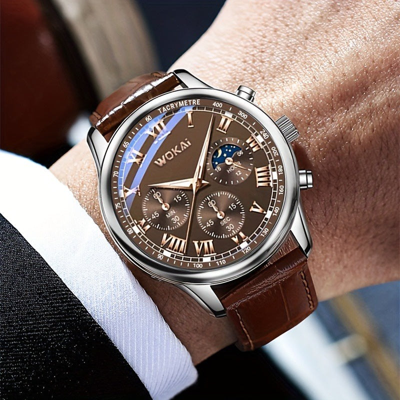 Men's Brown leather Watch