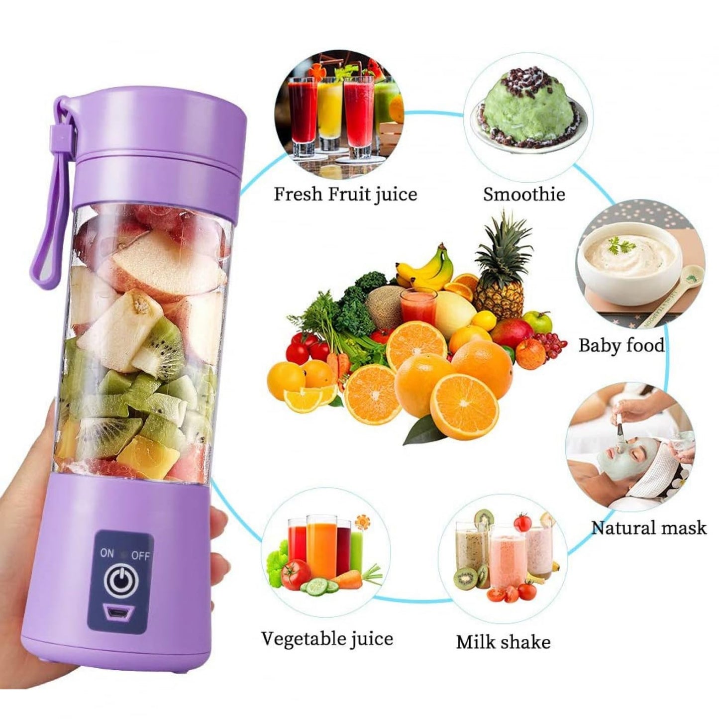 6 Blade Portable Juicer
