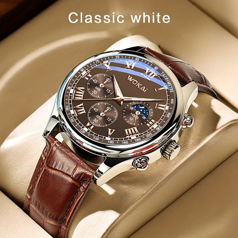 Men's Brown leather Watch