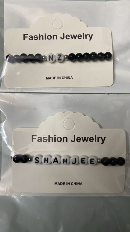 Alphabet bracelet beaded