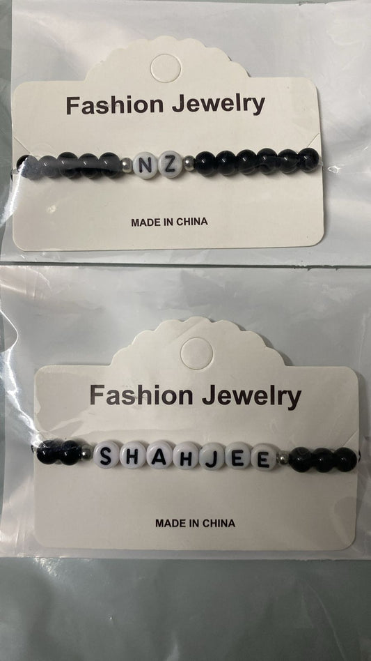 Alphabet bracelet beaded